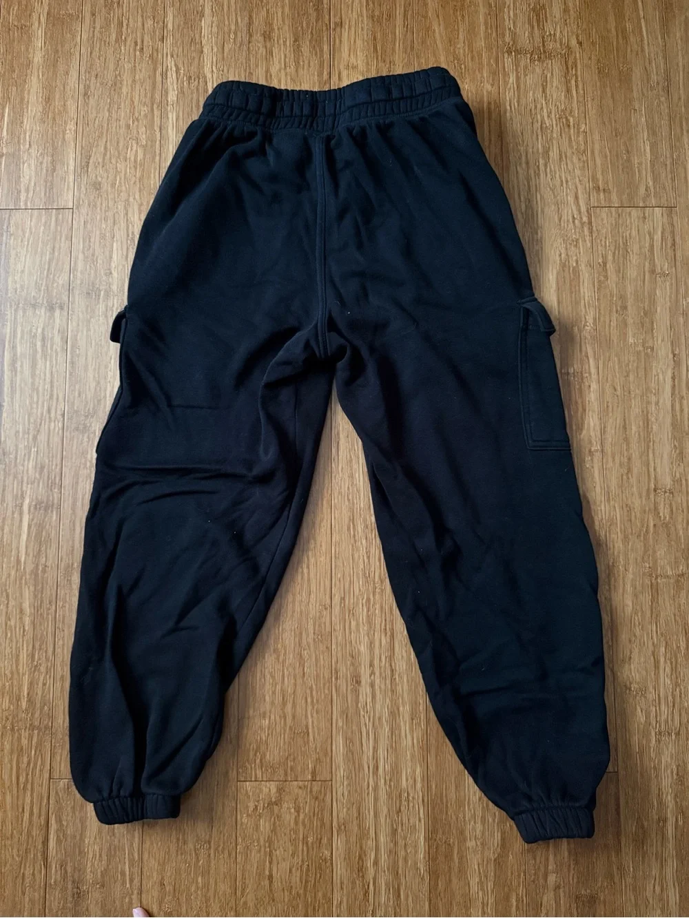 H&M Boy’s Black Cargo Sweatpants - Comfortable Everyday Joggers US14